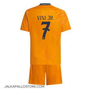 Real Madrid Vinicius Junior #7 Vieraspaita Lapsille 2024-25 Lyhythihainen (+ shortsit)